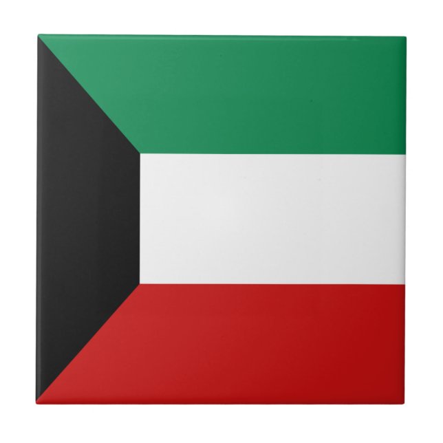 Kuwait Flag Ceramic Tile (Front)