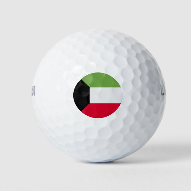 Kuwait Flag Golf Balls (Front)