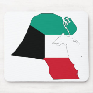 Kuwait Flag Map Mouse Pad