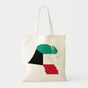 Kuwait Flag Map Tote Bag