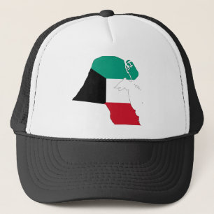 Kuwait Flag Map Trucker Hat