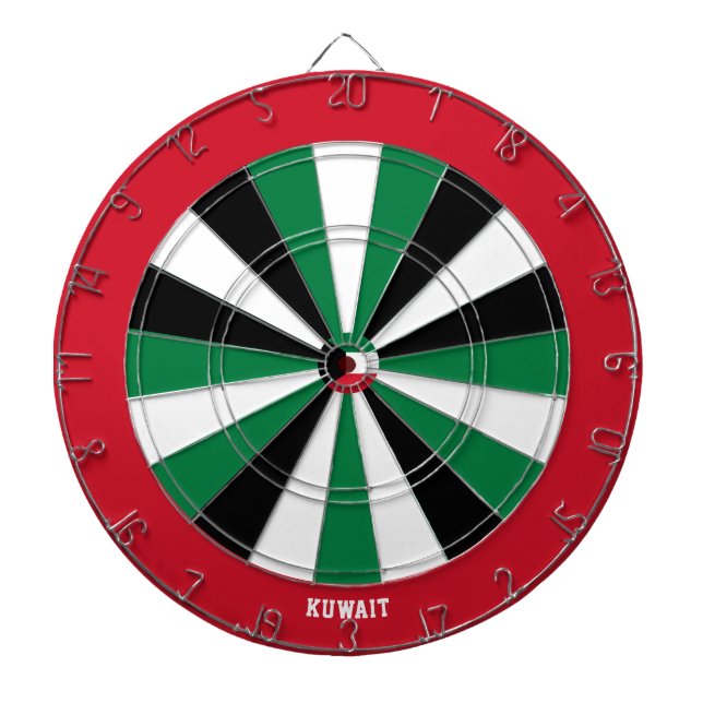 Kuwait Flag Patriot's Bullseye Dartboard (Front)
