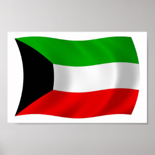 Kuwait Flag Poster Print