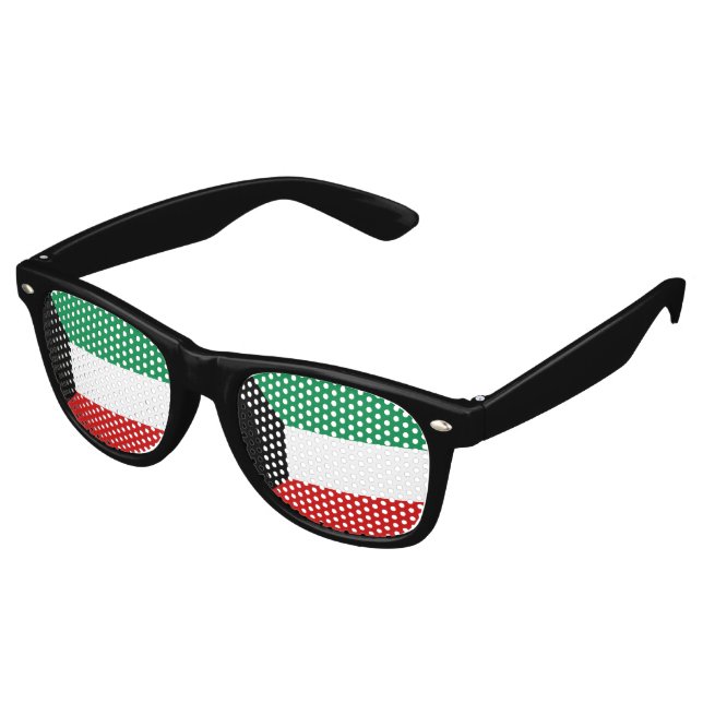 Kuwait Flag Retro Sunglasses (Angled)