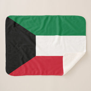 Kuwait Flag Sherpa Blanket