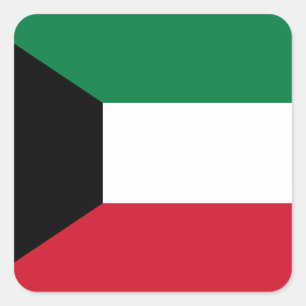 Kuwait Flag Square Sticker