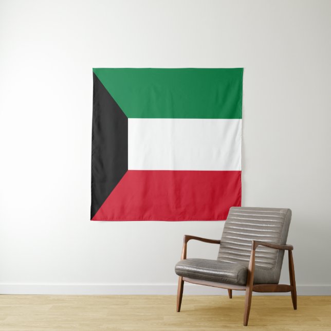 Kuwait Flag Tapestry (In Situ)