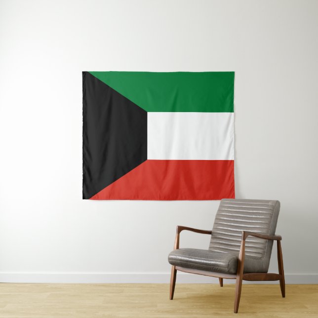 Kuwait flag tapestry (In Situ (Horizontal))