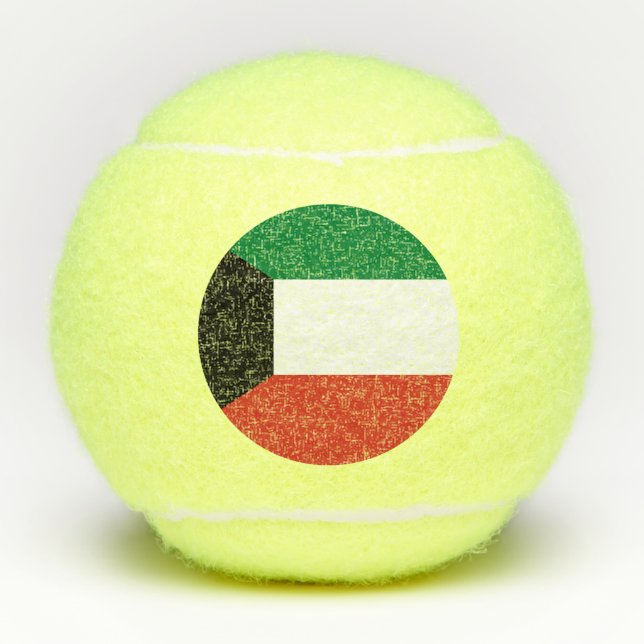 Kuwait flag tennis balls (Front)