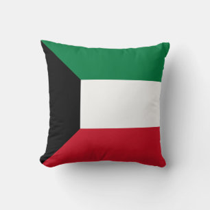Kuwait Flag Throw Pillow