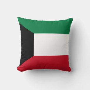 Kuwait Flag Throw Pillow