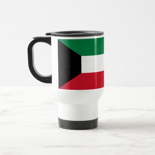 Kuwait Flag Travel Mug (Left)