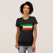 Kuwait Flag with Name in Arabic T-Shirt (Front Full)