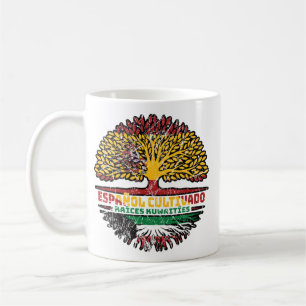 Kuwait Kuwaiti Spain Spanish Tree Roots Flag Coffee Mug