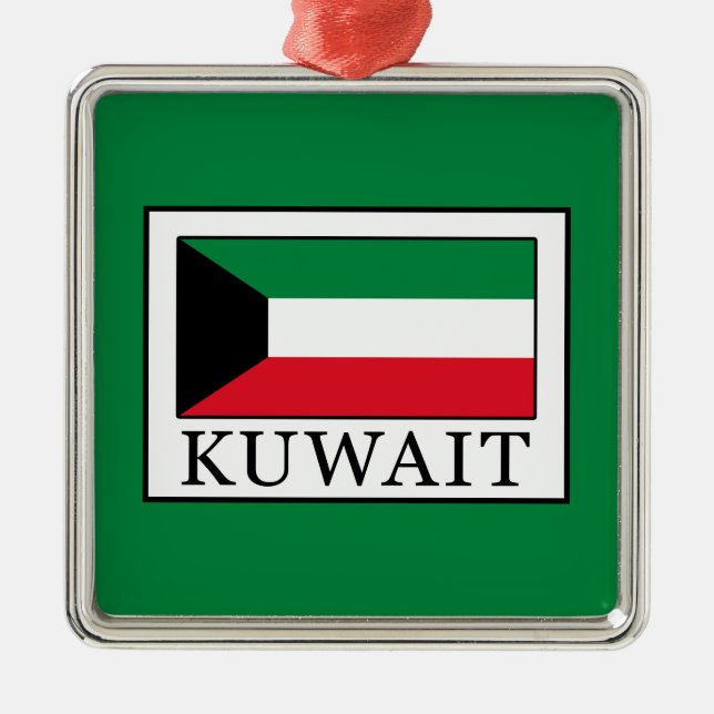 Kuwait Metal Ornament (Front)