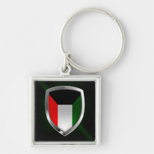 Kuwait Metallic Emblem Keychain