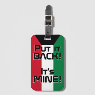 Kuwait National Flag Funny Patriotic Luggage Tag