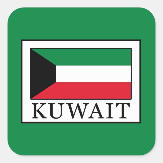 Kuwait Square Sticker (Front)