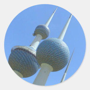 Kuwait Towers Classic Round Sticker