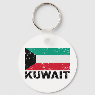 Kuwait Vintage Flag Keychain