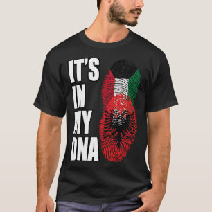 Kuwaiti And Albanian Mix DNA Heritage Flag T-Shirt