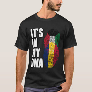 Kuwaiti And Chadian Mix DNA Heritage Flag T-Shirt