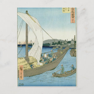 Kuwana Landscape, from '53 Famous Views' Postcard