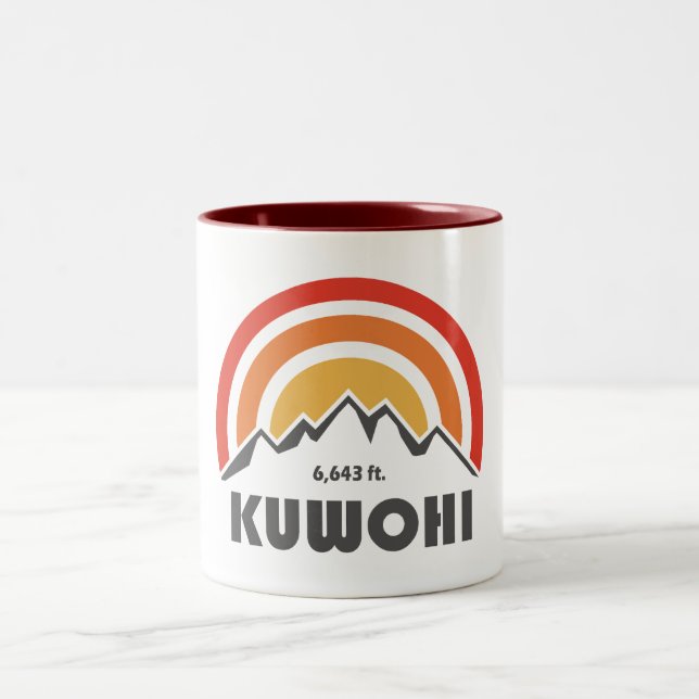 Kuwohi North Carolina Tennessee Two-Tone Coffee Mug (Center)
