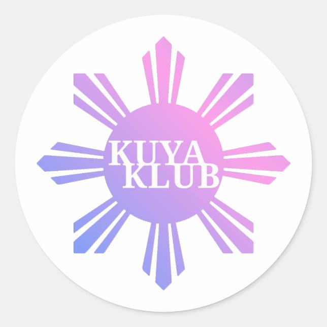 Kuya Klub Classic Round Sticker (Front)