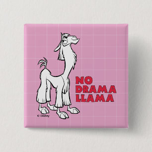 Kuzco - No Drama Llama 2 Inch Square Button