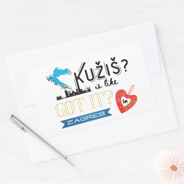 Kužiš? Zagreb Croatia  Sticker (Envelope)