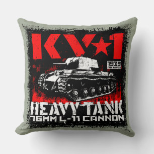 KV-1 Soviet heavy tank Throw Pillow