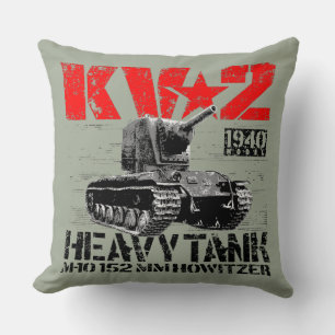 KV-2 Soviet heavy tank Throw Pillow