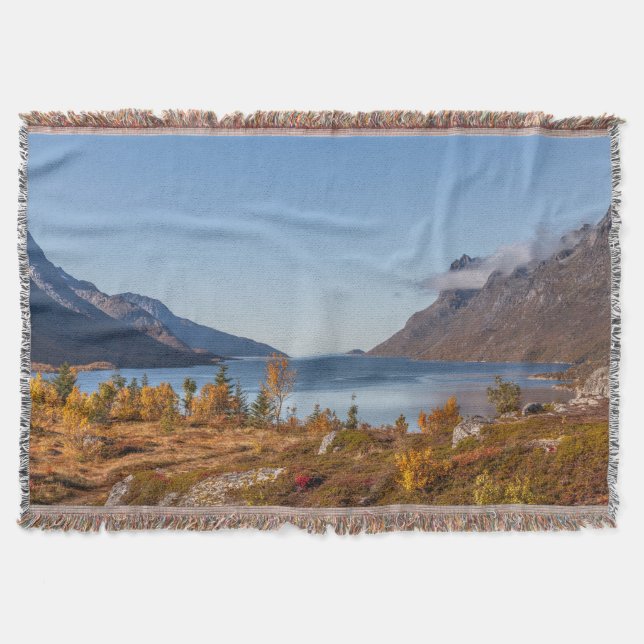 Kvaloya Island Norway Throw Blanket (Front)