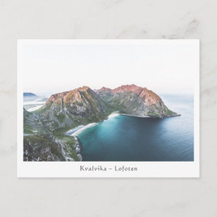 Kvalvika Lofoten Islands Norway Postcard