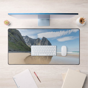 Kvalvika Lofoten Norway Desk Mat