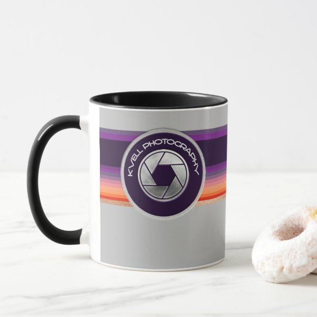 Kvell_Photohraphy Custom Logo Mug with Slogan (Avec donut)