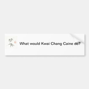 Kwai Chang bumper sticker