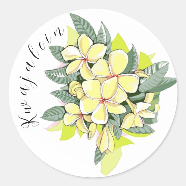 Kwaj Flower Sticker (Front)