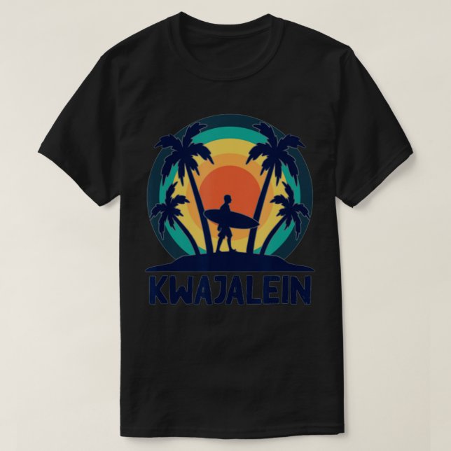 Kwajalein Marshall Islands Kwaj Surfing Emon Beach T-Shirt (Design Front)