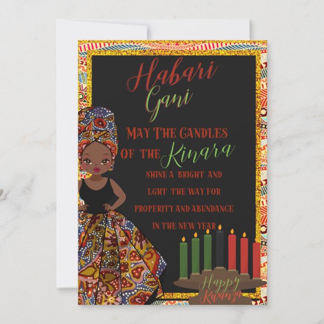 Kwanza Habari Gani Holiday Card  (Front)