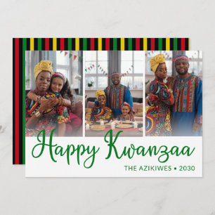 Kwanzaa 3 Photo Holiday Card