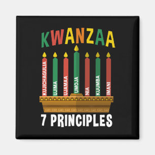 Kwanzaa 7 Principles Candles Kinara Pan Africans P Magnet