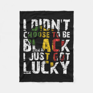 Kwanzaa African American Black History Month Black Fleece Blanket