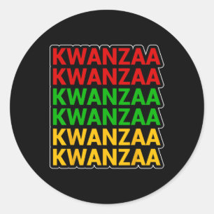 Kwanzaa African American Heritage Stacked Classic Round Sticker