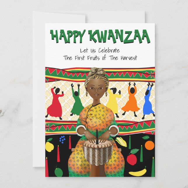 Kwanzaa African American Holiday Card (Front)