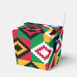 Kwanzaa African Geometric Print (3) Favor Box