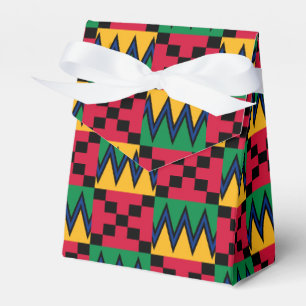 Kwanzaa African Geometric Print (4) Favor Box