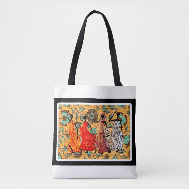 Kwanzaa • Afrocentric Dancing Tote Bag (Front)