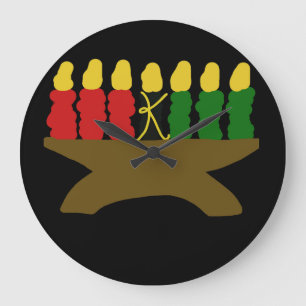 Kwanzaa Art Design 1920 Large Clock